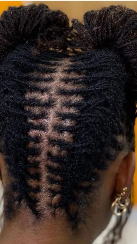 Double-bun-locs-hairstyle-cute-and-stylish-look