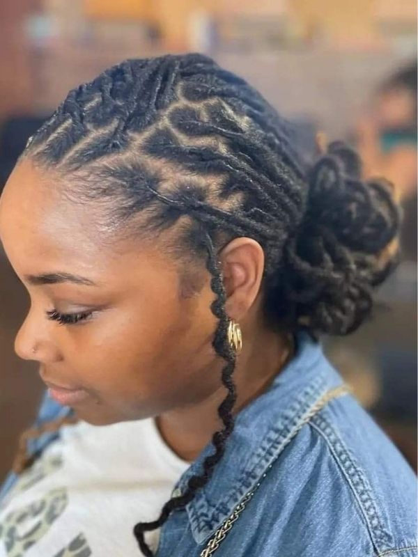 A-woman-on-Low-Bun-locs.