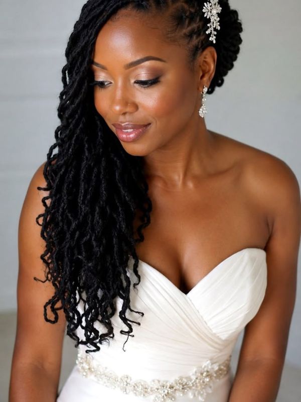Side-Swept-Locs-Wedding-hairstyles-for-locs