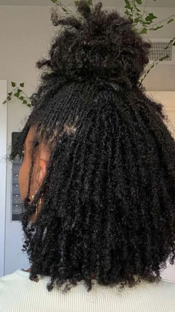Styling-medium-length-sisterlocks-hairstyle-beautiful-and-elegant-look